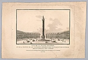 View of the Palace Vendôme and the Column to Napolean Taken from the Side of St. Honoré Street