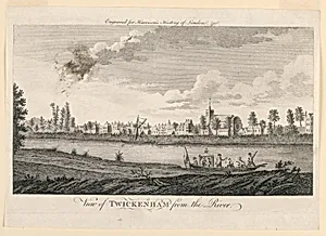 View of Twickenham, from the River Thames, from Walter Harrison's History of London