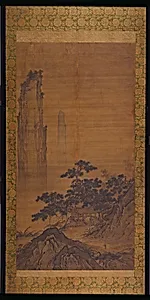 Viewing Distant Peaks from a Mountain Pavilion