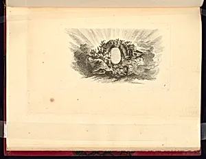 Vignette with a Blank Oval shield