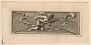 Vignette with Angels and Instruments of the Passion