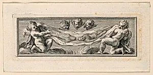Vignette with Angels and Instruments of the Passion