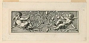 Vignette with Angels and Instruments of the Passion