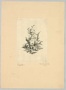 Vignette with Gourds and a Ewer on a Pedestal