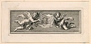 Vignettes with Angels and Instruments of the Passion