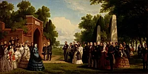 Visit of the Prince of Wales, President Buchanan, and Dignitaries to the Tomb of Washington at Mount Vernon, October 1860