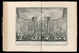 VUE PERSPECTIVE DE L'INTERIEUR DE LA SALLE DE LA PLACE DAUPHINE