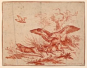 Vulture Killing a Hare
