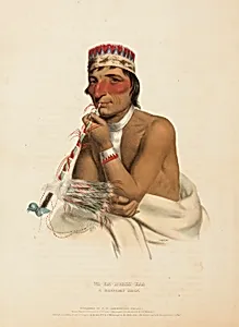 WA-EM-BOESH-KAA. A CHIPPEWAY CHIEF., from History of the Indian Tribes of North America by McKenney and Hall, 1836-1844