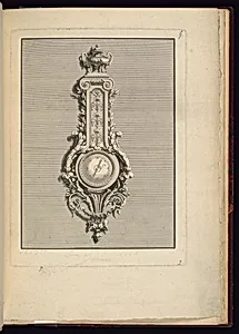 Wall Barometer Design by Jean François Forty, active 1775 – 1790