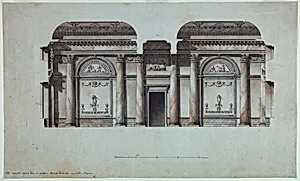 Wall Elevation, Alexander Palace, Tsarkoie-Selo, Russia