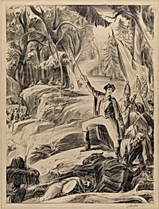 Washington at Braddock's Defeat