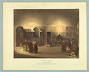 Watch House, St. Mary le Bone, from "Ackermann's Repository"