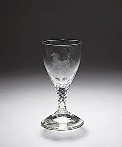 Wine Glass with Galloping Horse