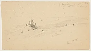 Winter View from Long Hill, Hudson, New York by Frederic Edwin Church, American, 1826–1900