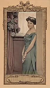 Woman in Blue Evening Dress