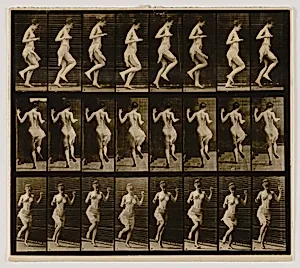 Woman Ricochetting on One Foot, from the book Animal Locomotion
