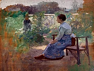 Woman Seated in a Garden