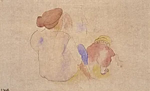 (Woman with Child in Red Suit)