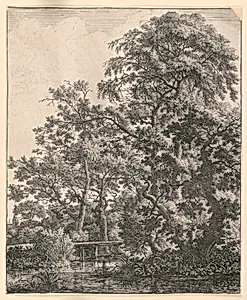 Wooded Landscape with a Foot Bridge