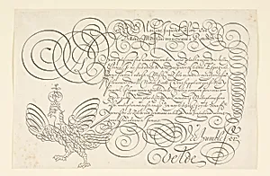 Writing Example from Spieghel der Schrijfkonste. Tweede Deel (The Mirror of Art Writing, Second Part)