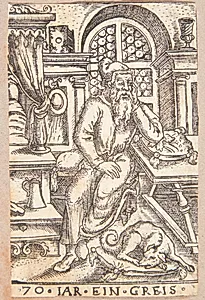 70-års alderen (Ein Greis) by Balthasar Jenichen