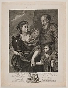 Abraham og Hagar by Gerhard Ludvig Lahde