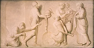 Achilleus mellem Lykomedes' døtre by Nicolai Abildgaard