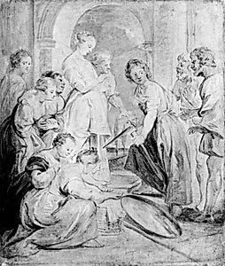 Achilleus og Lycomedes' Døtre by Ubekendt