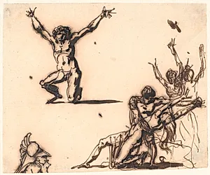 Achilleus og ternerne klagende over Patrokles' død by Nicolai Abildgaard