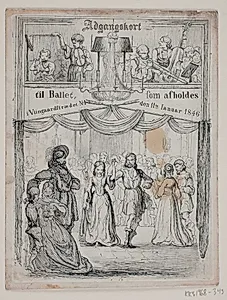 Adgangskort til et bal i 1846 by Bodlin