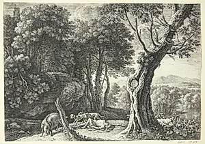 Adonis' død by Herman van Swanevelt