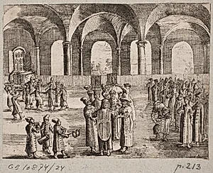 Ægtevielse i russisk kirke by Ubekendt