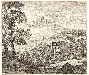 Æsel mellem to får by Karel Du Jardin
