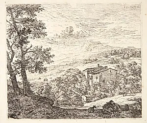 Æsel mellem to får by Karel Du Jardin