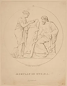 Æskulap og Hygæa by Erling Eckersberg