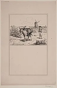 Æslet. Prøvetryk til Chr. Winther og M. Rørbye, "25 Billeder for små børn" by Adolph Kittendorff
