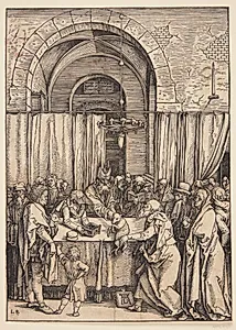 Affærdigelsen af Joakims offer by Albrecht Dürer