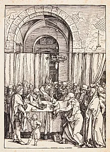 Affærdigelsen af Joakims offer by Albrecht Dürer