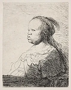Afrikansk kvinde by Rembrandt van Rijn
