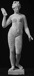 Afrodite. Nøgen, løftende sandalen by Ubekendt