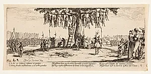 Afstraffelse ved hængning by Jacques Callot