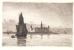 Aften ved Kronborg by Carl Locher