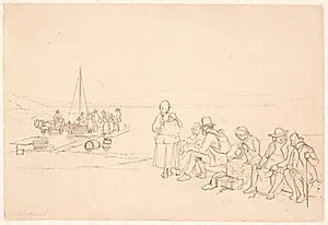 Aften ved Siljansøen by Wilhelm Marstrand
