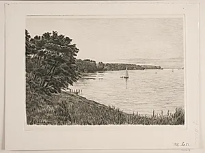 Aften ved Strandmøllebugten