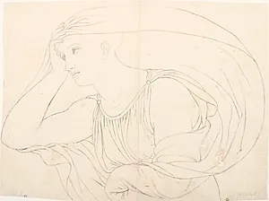 Alcyone ser ud over havet. Halvfigur by C.G. Kratzenstein Stub