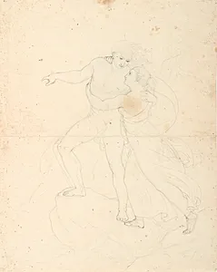 Alcyone tager afsked med sin mand by C.G. Kratzenstein Stub
