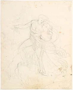 Alcyone tager afsked med sin mand by C.G. Kratzenstein Stub