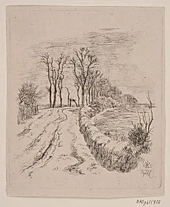 Allé ved Vallø by Johan Thomas Lundbye