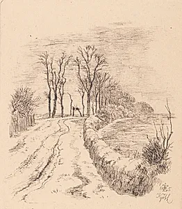 Allé ved Vallø by Johan Thomas Lundbye